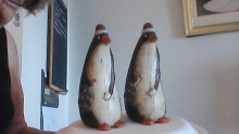 2  Terra Cotta Penguins