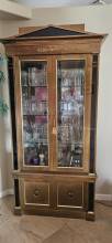 Master Craft brass and glass china cabinet