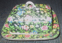 chintz small butter dish