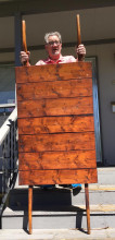 ANTIQUE WOODEN CHEESE BARROW