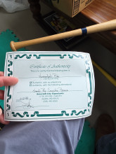 Autographed bat signed by the 97 rockies