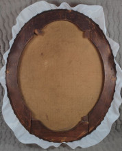 oval landscape with cows