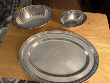 Gorham Chicago Women’s Club silver plated platter 12 inch and 2 small bowls 5 in and 7 in