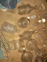 Crystal glasses and vases