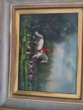 Victorian Hunt Scene Painting