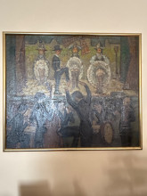 Vintage Oil Painting of Performers