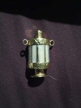 Decorative Gold and White Enamel Container