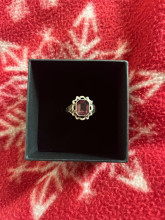 Vintage Silver Ring with Garnet