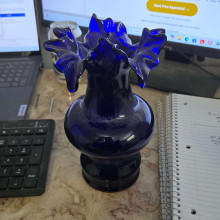 Cobalt Blue Glass Vase