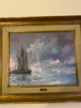 Maritime Oil Painting by J. O. Langer