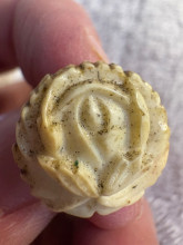 Carved Rose Button
