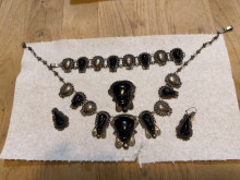 Vintage Silver and Onyx Jewelry Set