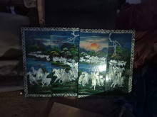 Asian Lacquer and Mother-of-Pearl Panel