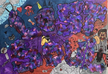 Abstract Mixed Media Artwork