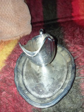 Silver Gravy Boat with Tray