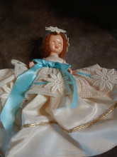 Vintage Doll and Glass Decanter