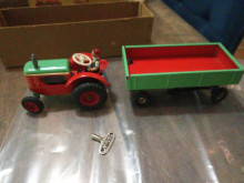 Vintage Gama Toy Tractor and Trailer Set
