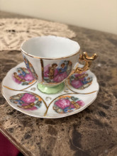 Betson Hand-Painted Demitasse Cup and Saucer