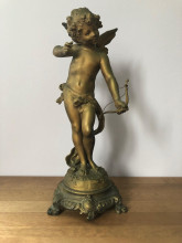 Antique Cherub Sculpture