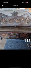 Carved Wooden Bench — estimated value $300–$600