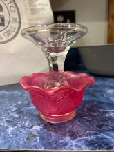 Fenton Pink Glass Vase by Fenton Art Glass Company