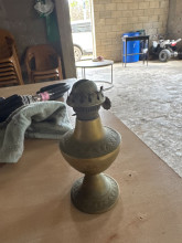 Antique Brass Oil Lamp