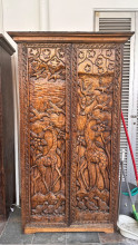 Intricately Carved Wooden Cabinet