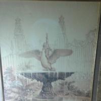 bird and angel at heavens gate