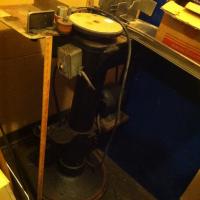 Antique letter canceling machine floor mount 3 ft tall extra motor