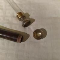 Cane with flask removed and second compartment open