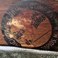 Michigan Chair Co. walnut, lether seat, 1905 to 1911?