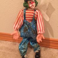 clown soft body. Clothing is stitched is not removable