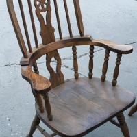 Antique Windsor Bow Back Arm Chair