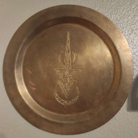 Brass plate 10-12in