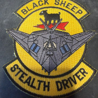 US Air Force, black sheep, stealth driver patch