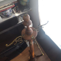 Oak hall tree with large claw feet