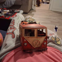 Vintage metal bus  no mark on bottom or sides