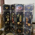 Black Lacquer 4 panel screen