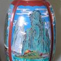 Hong Kong Cloisonne Urn 21 inches, a little over 14 lbs