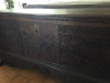 Antique Wood Spanish Trunk with Latin Inscriptions and Dated 1780
