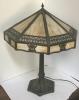 8 Panel Slag Glass Lamp Off