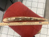 Fossilized walrus tusk with dog-team carving circa 1940s no chips or scratches