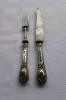 Antique Silver carving set marked